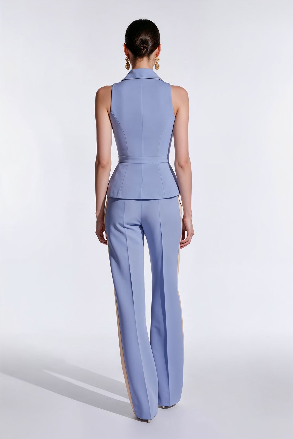 Powder Blue Tailored Jumpsuit