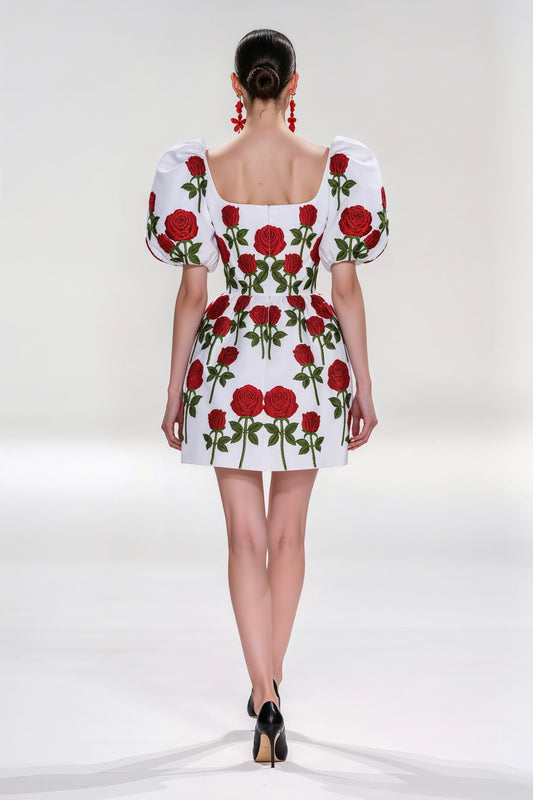 Rose Éclat Mini Dress